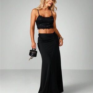 Missguided Black Maxi Skirt
